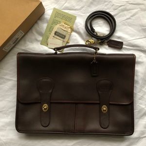 Vintage Coach NYC Brief Bag 5080 Mocha Briefcase